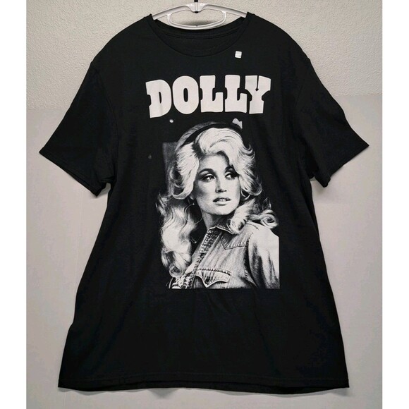 Other - Dolly Parton Men's Portrait Black Graphic Short Sleeves T-Shirt XL